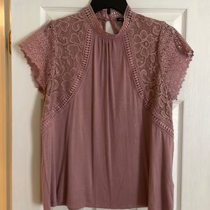 Womens high neck blouse size X-Large cable and gauge